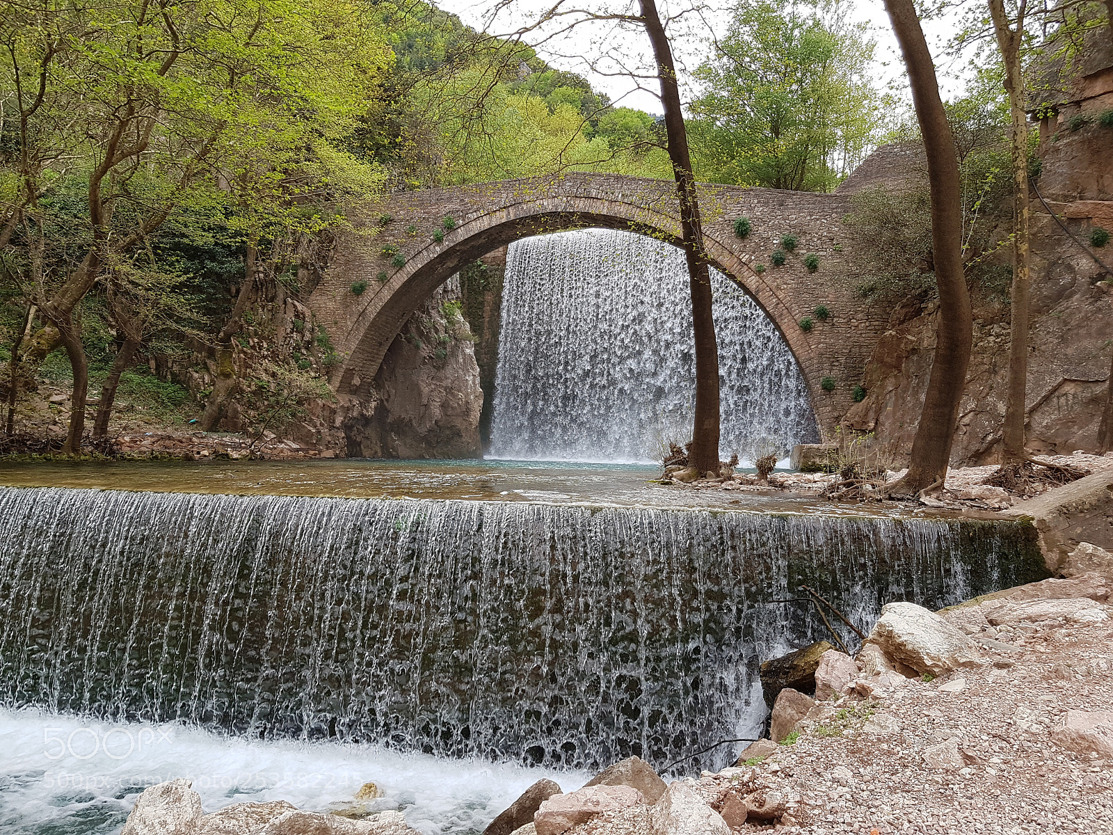 Samsung Galaxy S7 sample photo. Bridge of paleokaria waterfall photography
