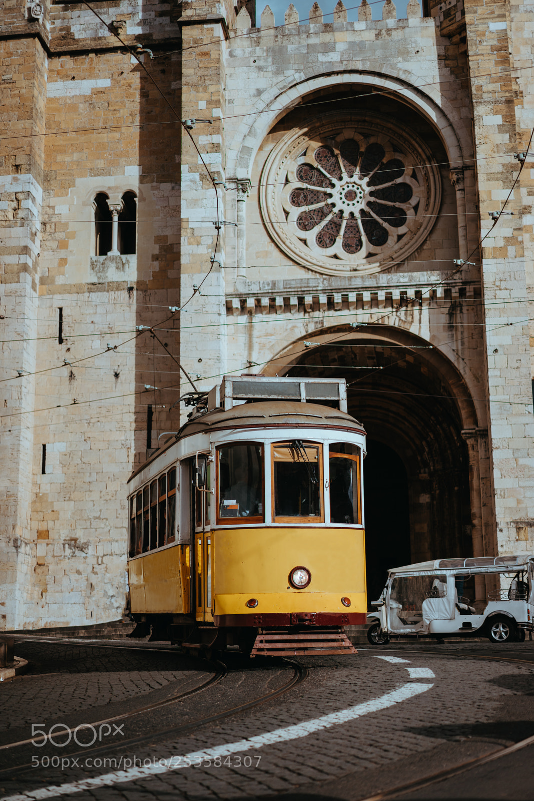 Sony a7 II sample photo. Quaint yellow tram passes photography