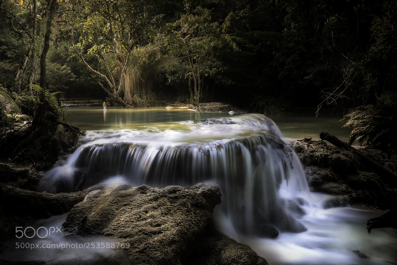 Nikon D810 sample photo. Waterfall in luang prabang photography