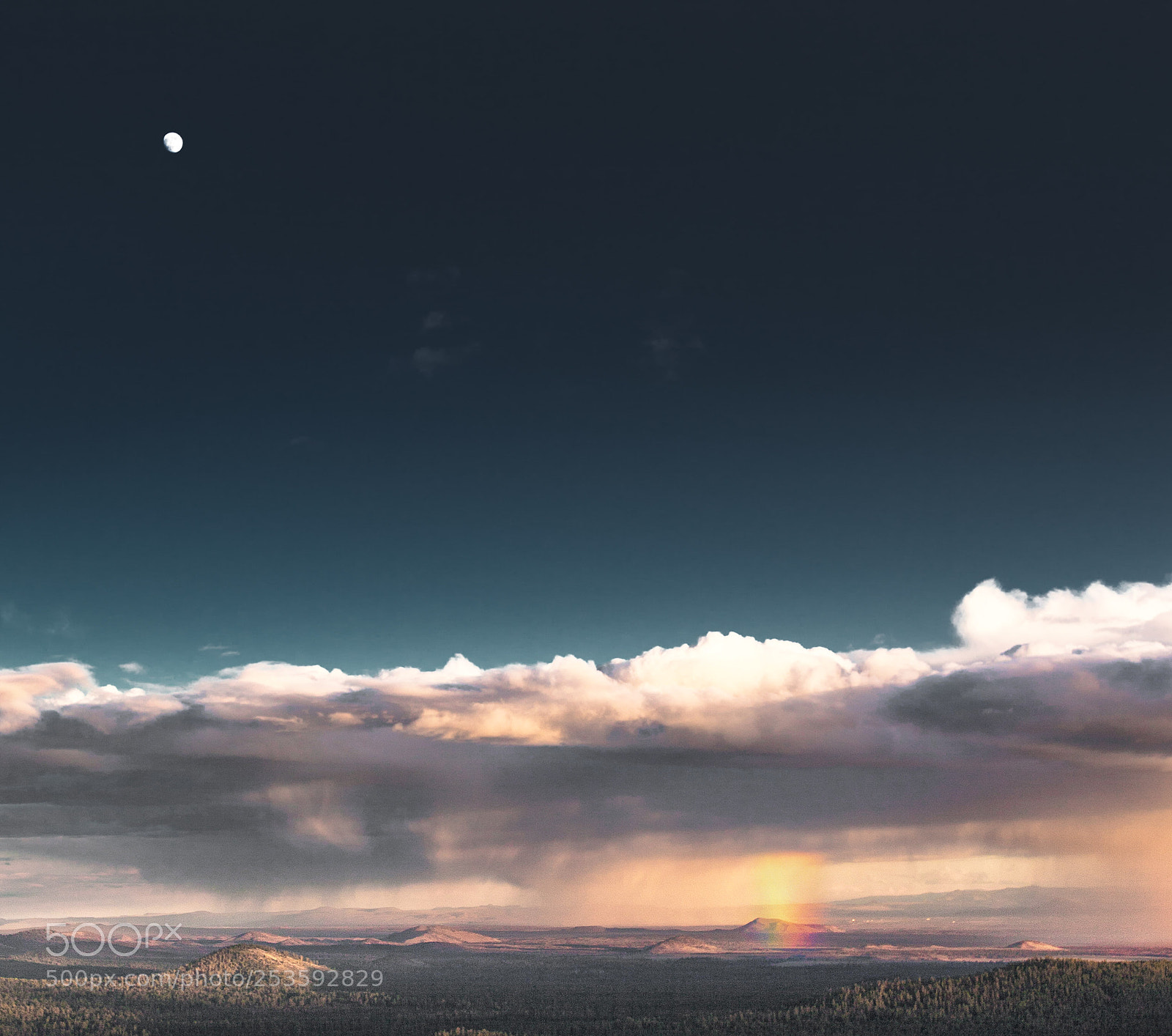 Canon EOS 5D Mark II sample photo. Moon over christmas valley photography