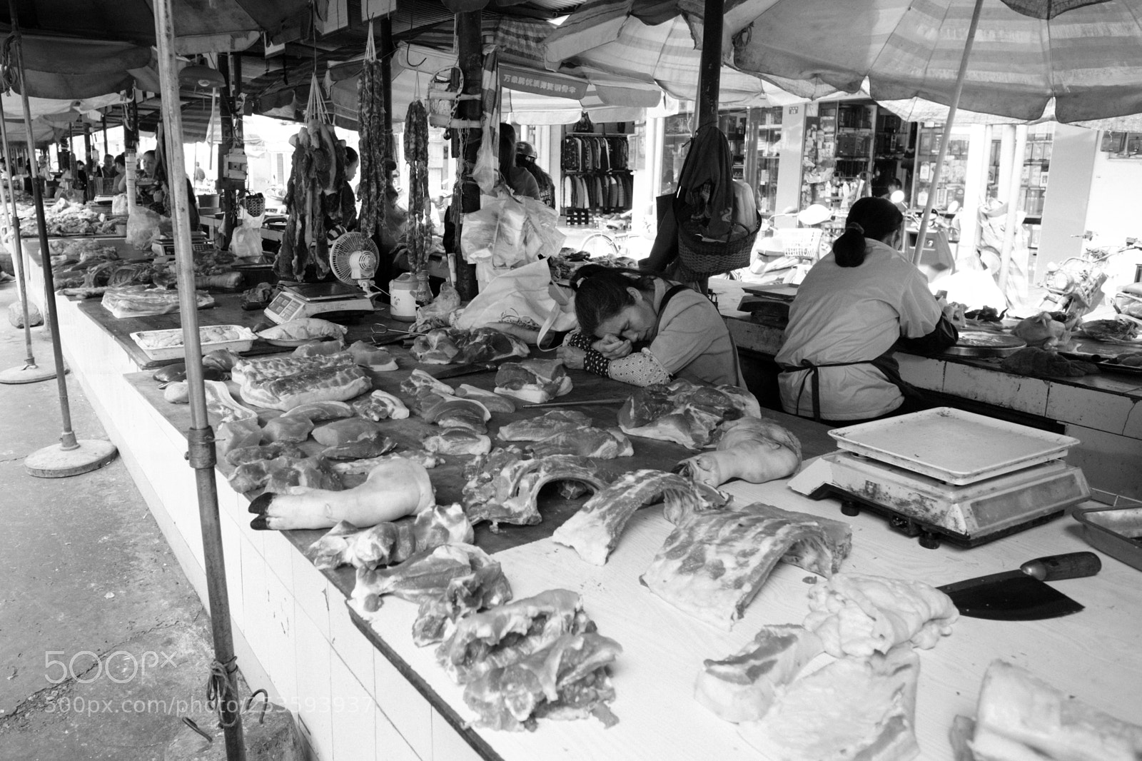 Fujifilm X-Pro2 sample photo. Nanning meat market photography