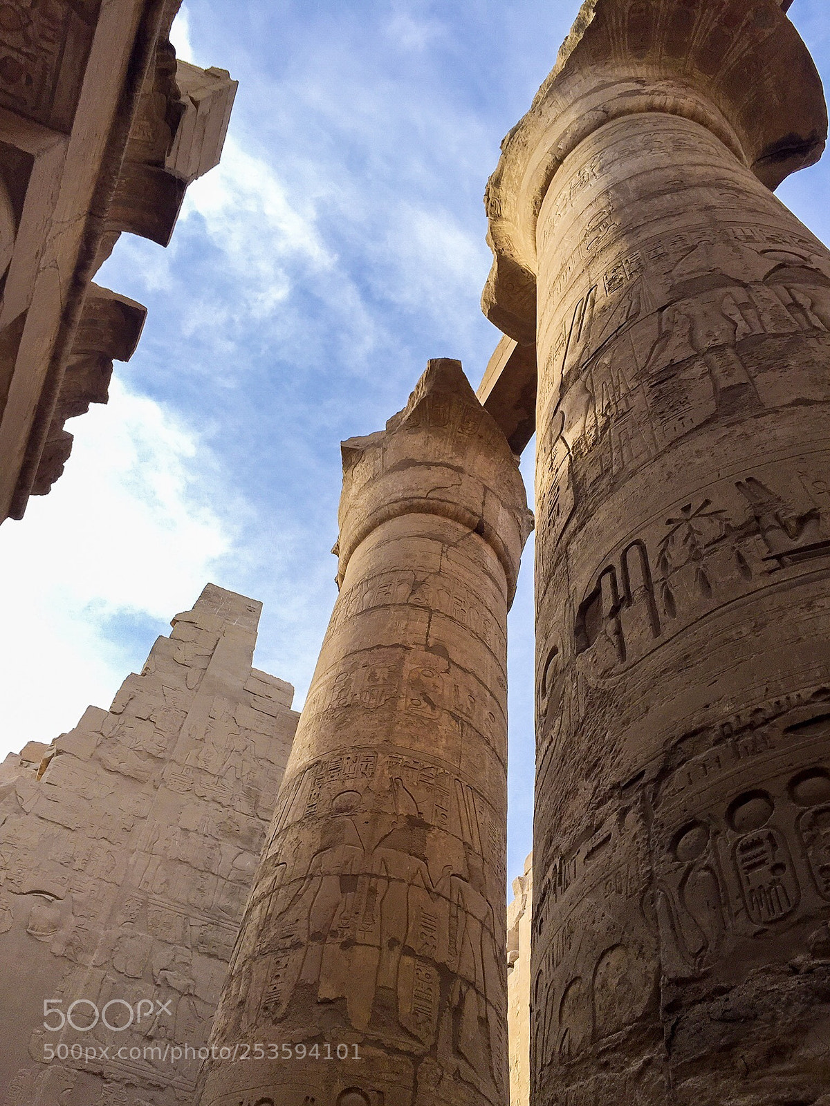 Apple iPhone 6 sample photo. Egypt columns photography
