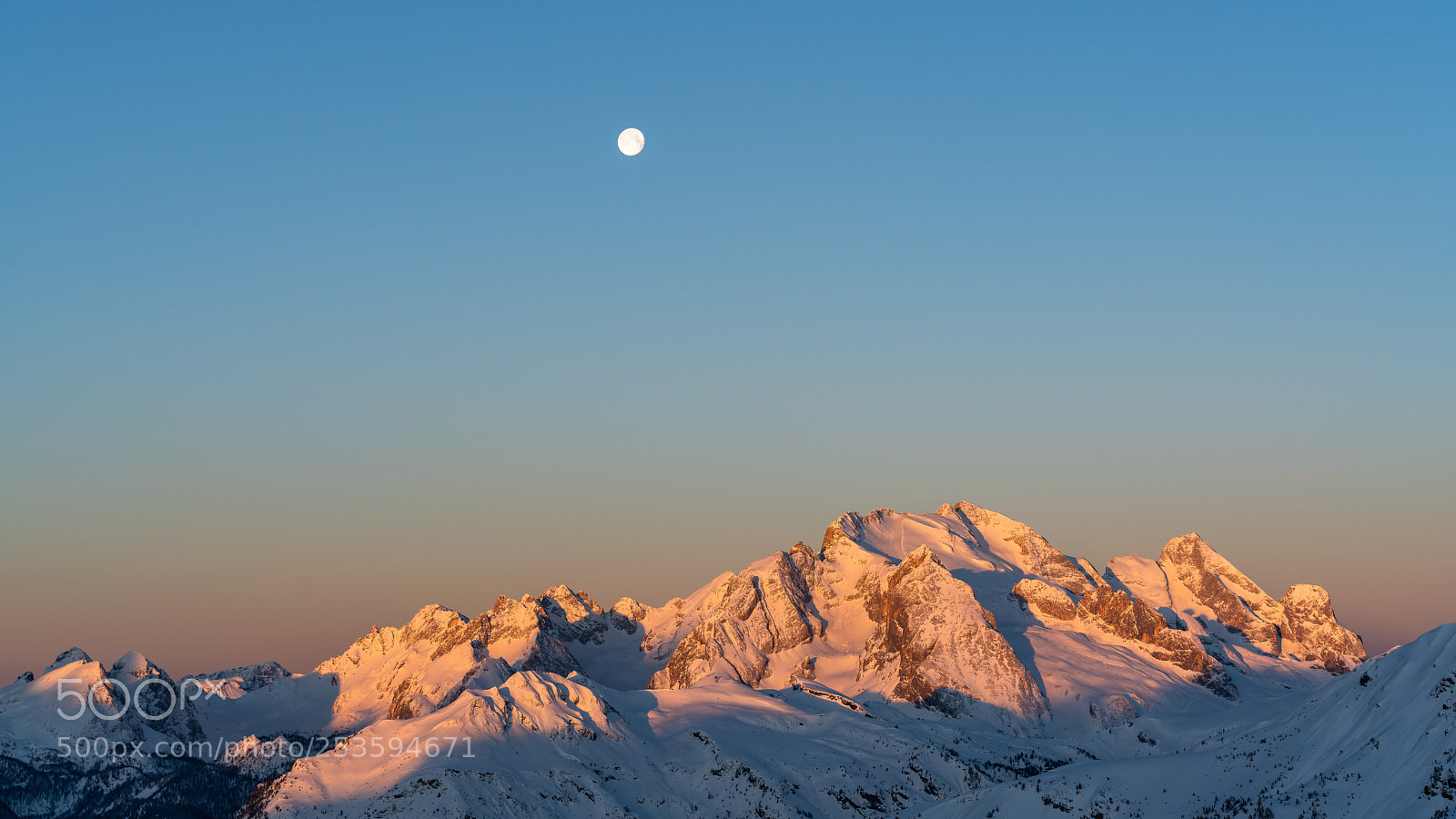 Sony a7R III sample photo. Alba lunare sulle dolomiti photography