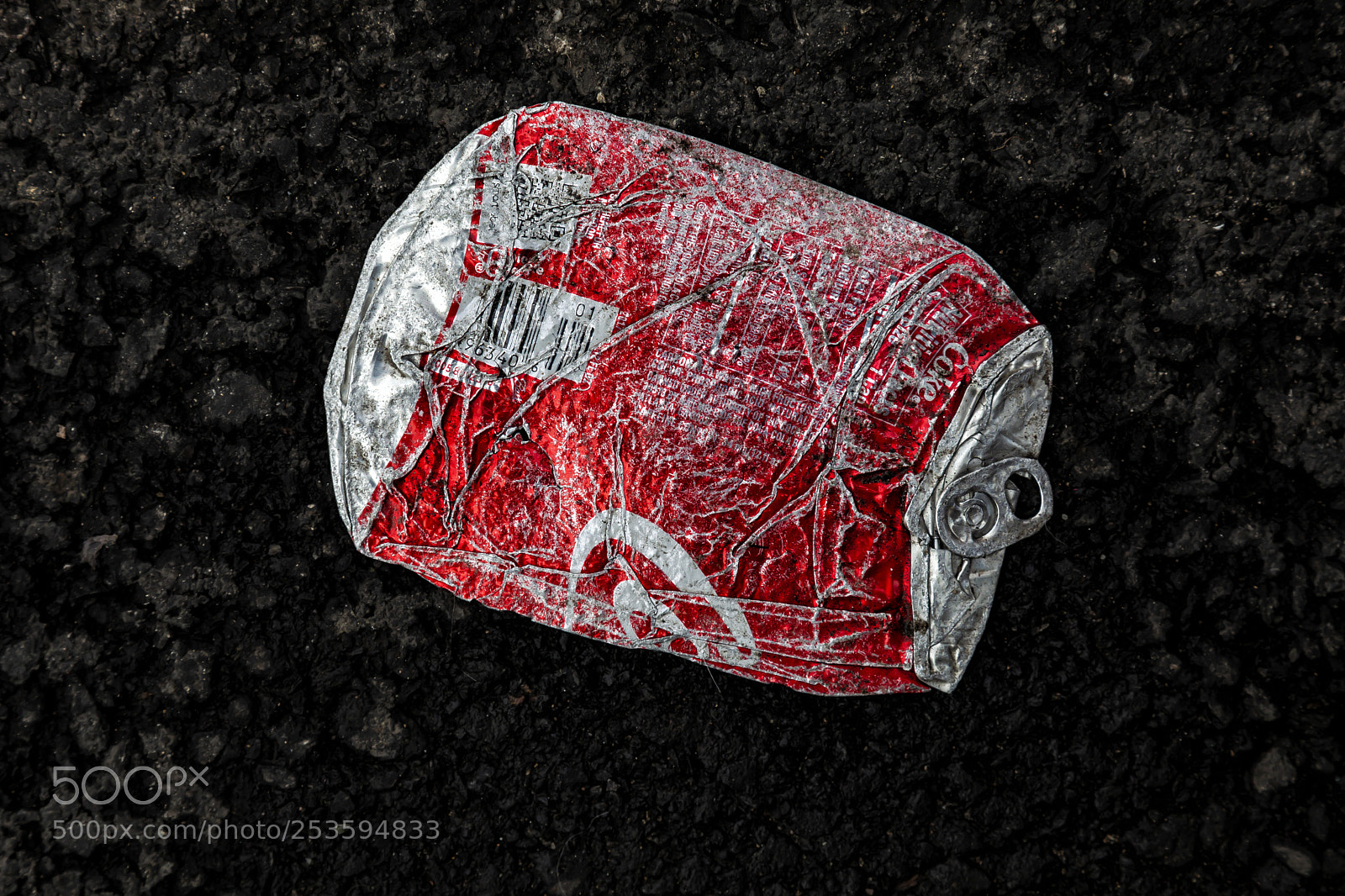 Canon EOS 5D Mark II sample photo. Crushed soda can photography