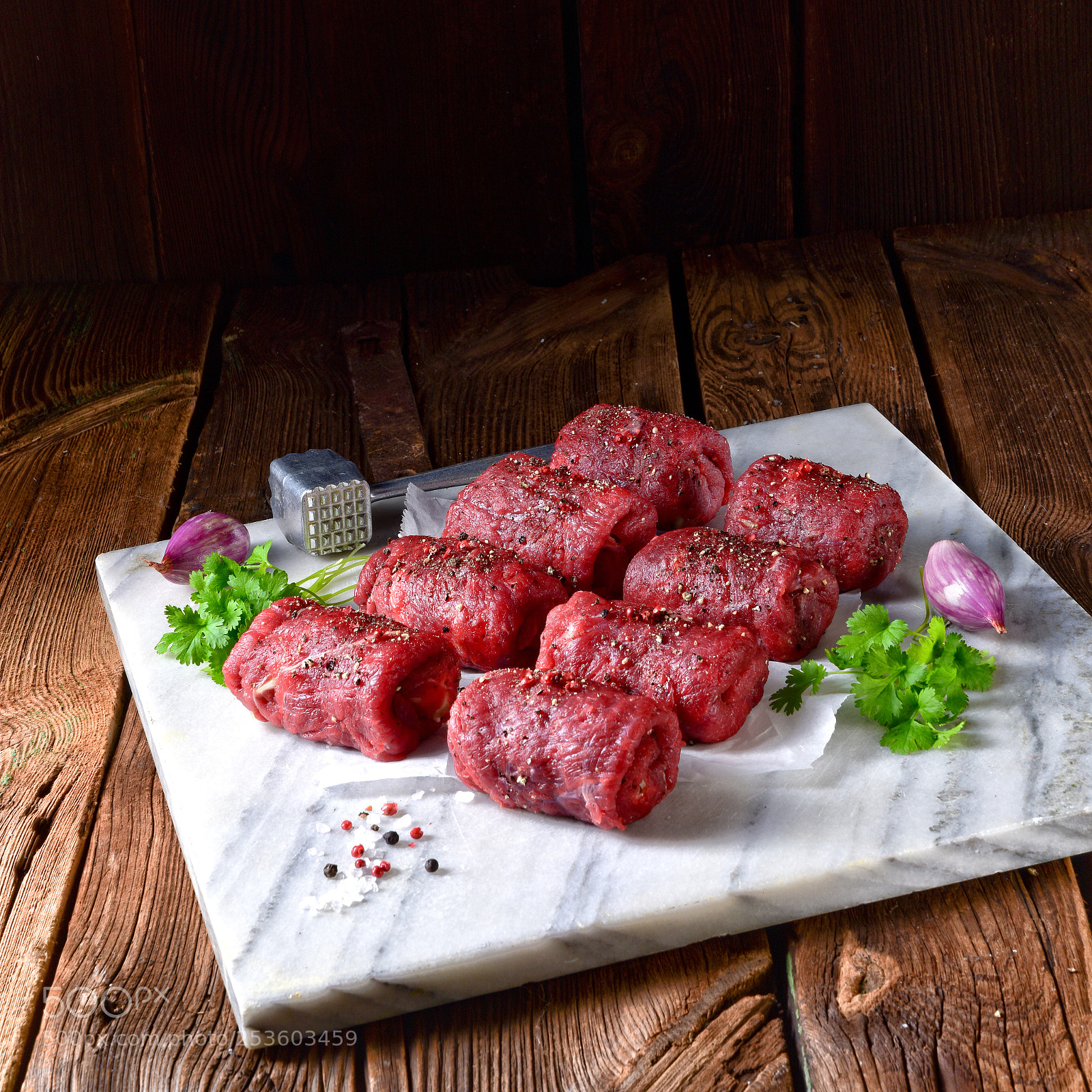 Nikon D810 sample photo. Fresh raw beef roulades photography