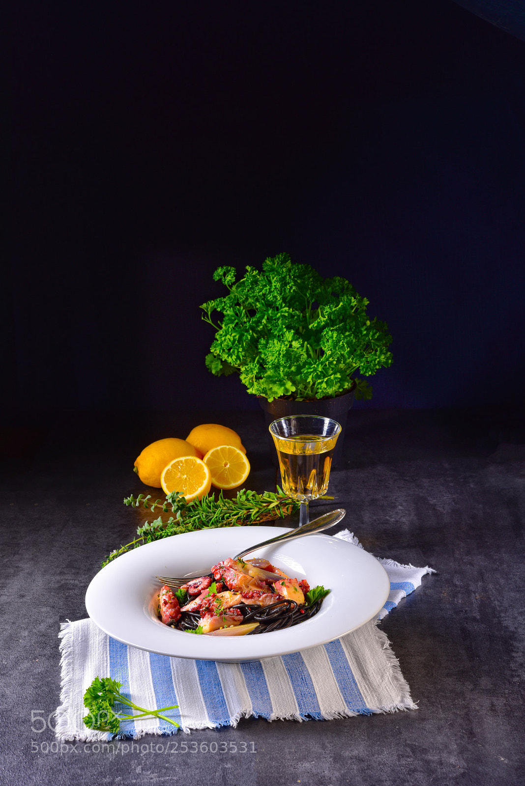 Nikon D810 sample photo. Octopus with black spaghetti photography