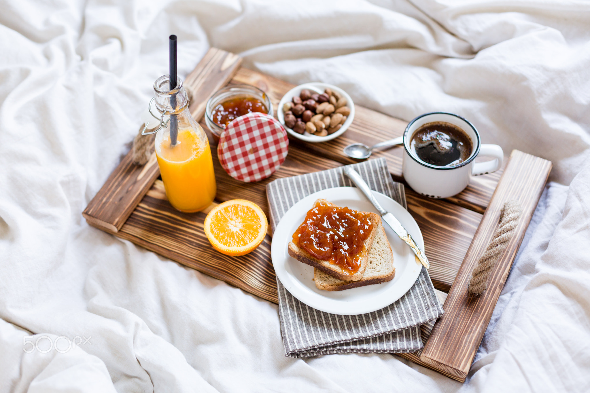 Breakfast in bed.