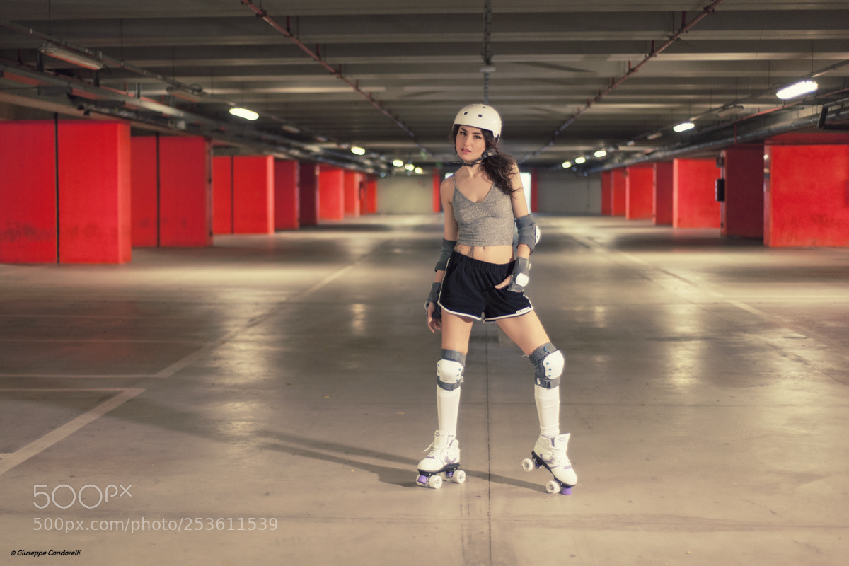 Nikon D700 sample photo. Roller girl photography
