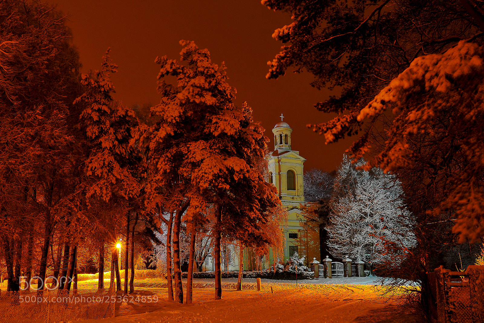 Nikon D300 sample photo. Snowy night in a photography