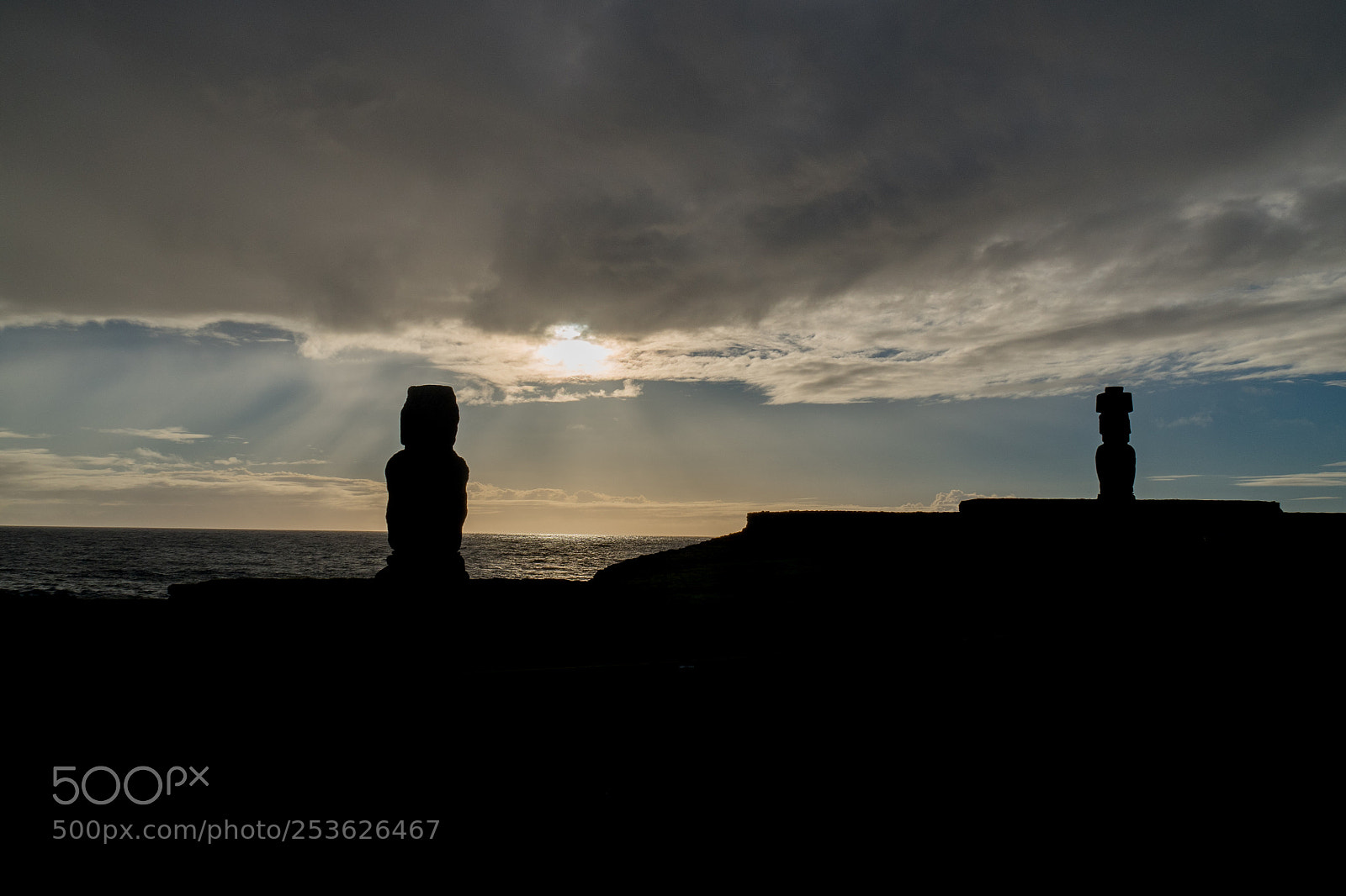 Olympus OM-D E-M5 II sample photo. Moai sunsets on easter photography