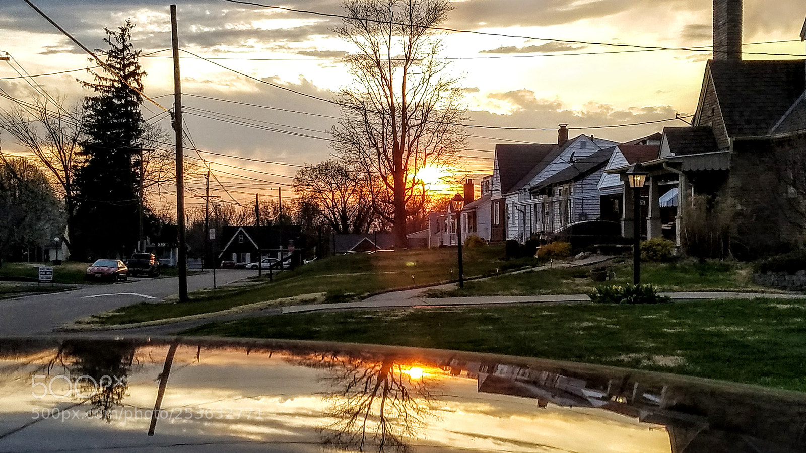 Samsung Galaxy S7 sample photo. Sunset and shiny roof photography