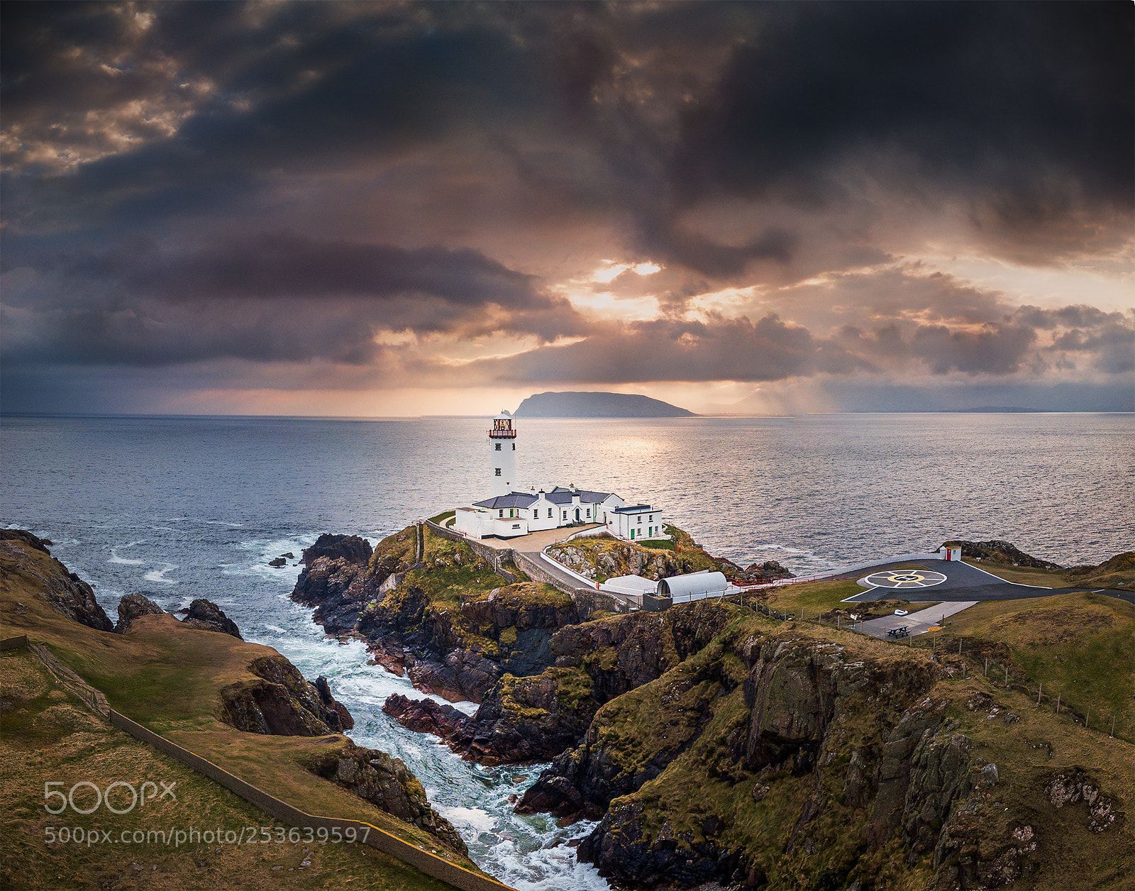 DJI FC220 sample photo. Fanad head lighthouse photography