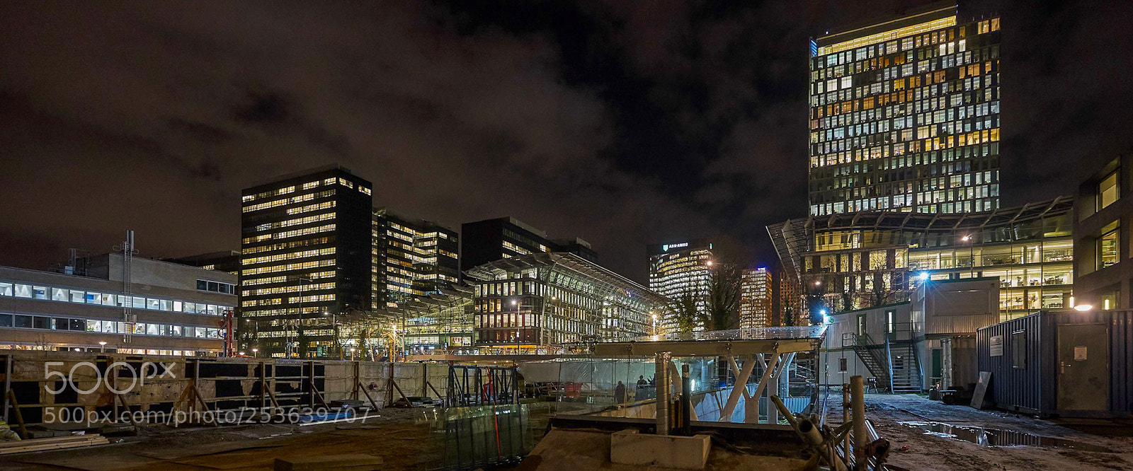 Sony a7 II sample photo. Zuidas at night photography