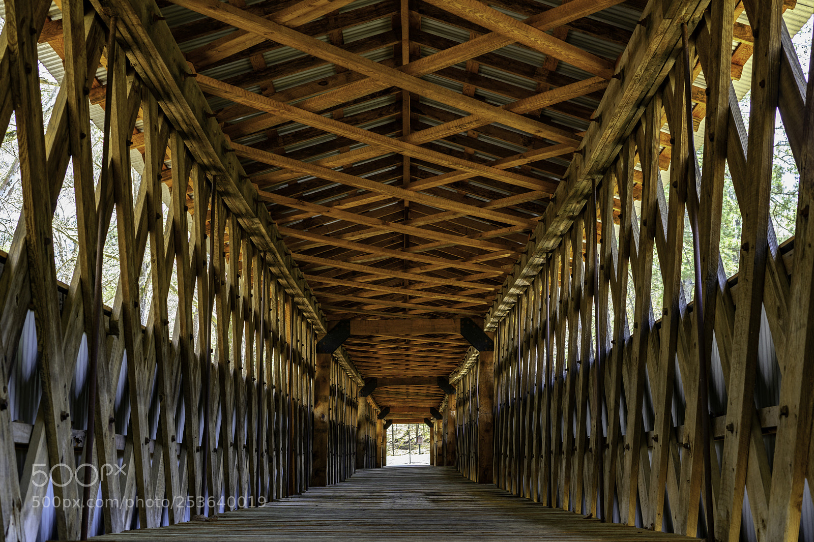 Sony a7 II sample photo. Covered bridge inside photography