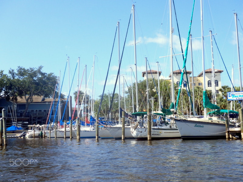 Olympus TG-860 sample photo. Boats in the marina photography