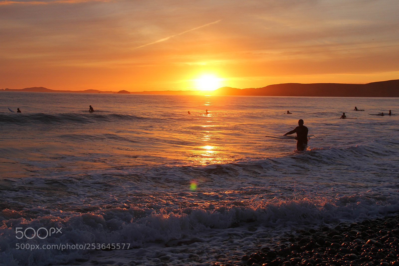 Canon EOS 60D sample photo. Sunset surfers photography