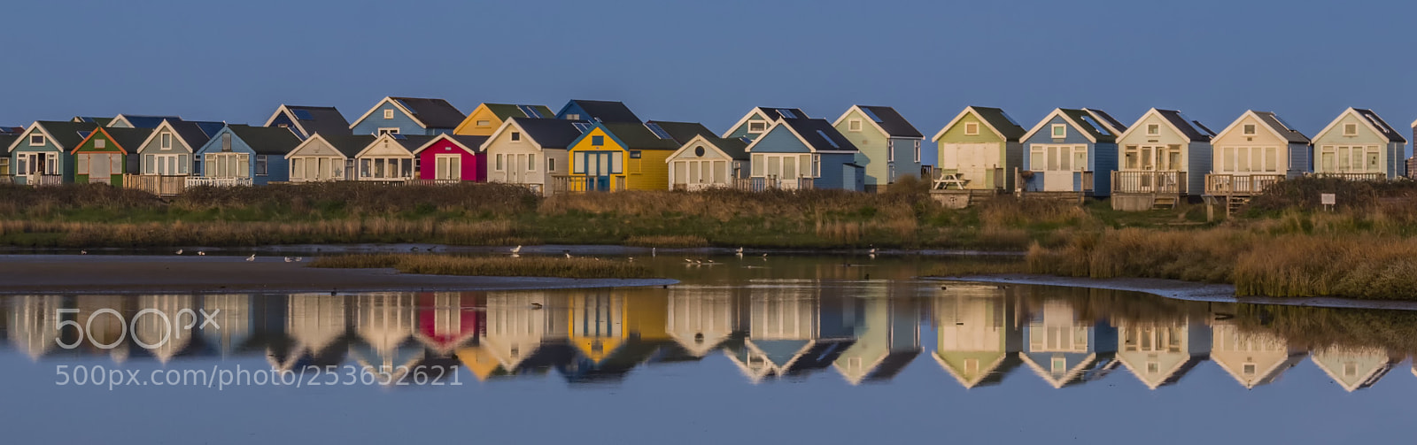 Canon EOS 80D sample photo. Beach hut reflections photography
