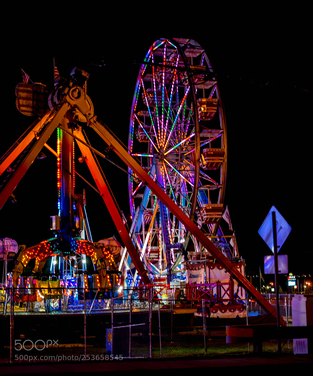 Sony a7 II sample photo. Night at the park photography