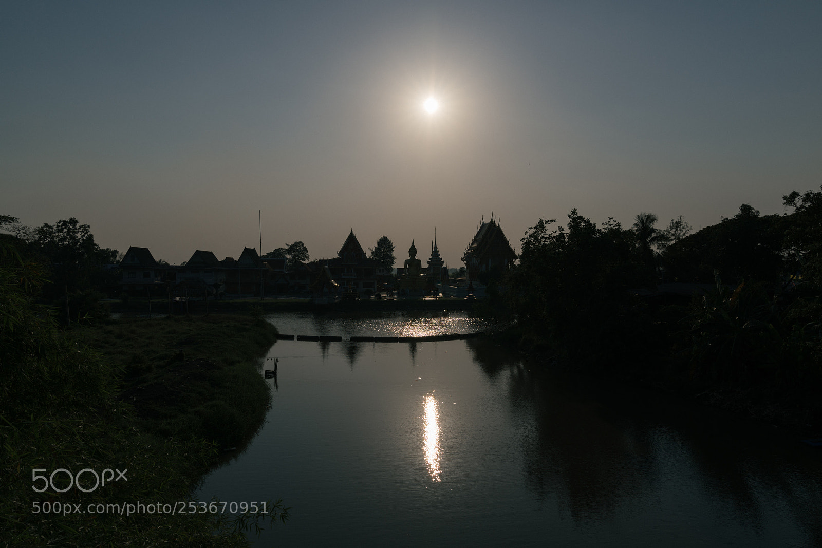 Sony a7R II sample photo. Silhouette of temple photography