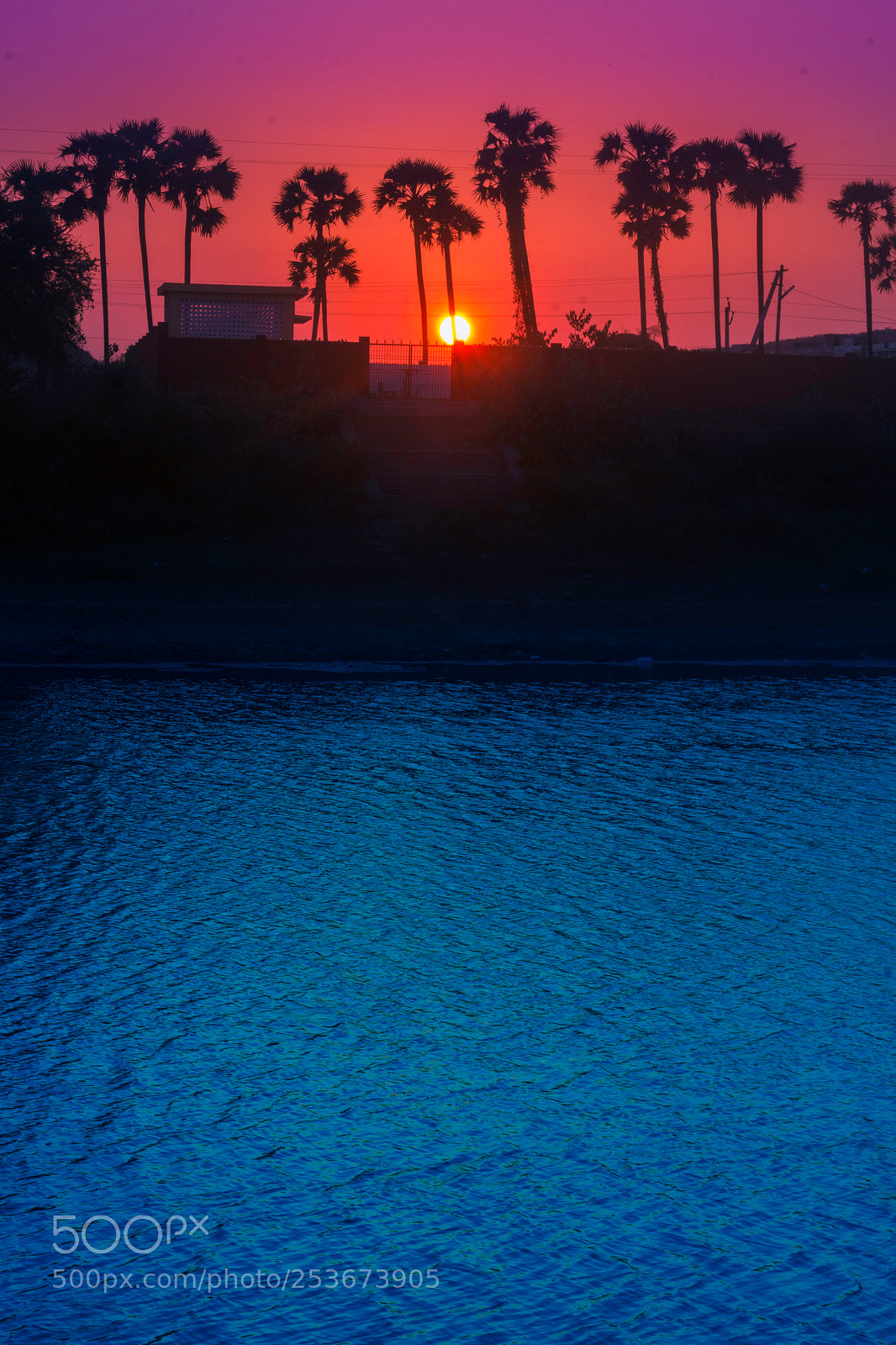 Canon EOS 1200D (EOS Rebel T5 / EOS Kiss X70 / EOS Hi) sample photo. Blue water and sunset  photography
