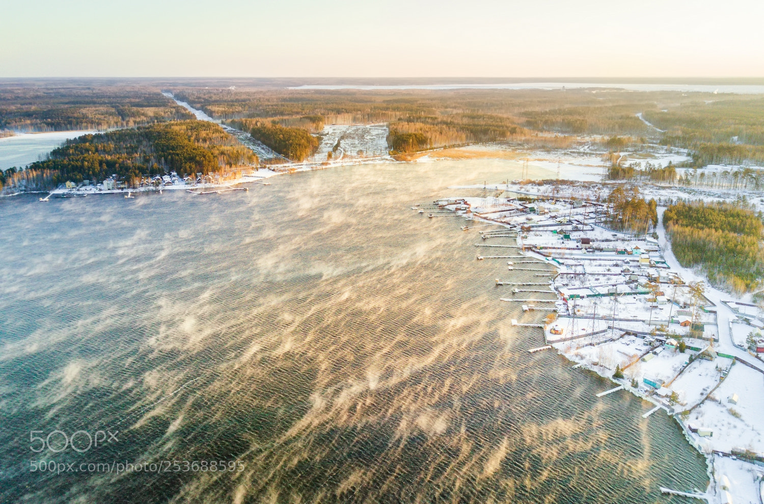 DJI FC220 sample photo. Morning at the dam photography