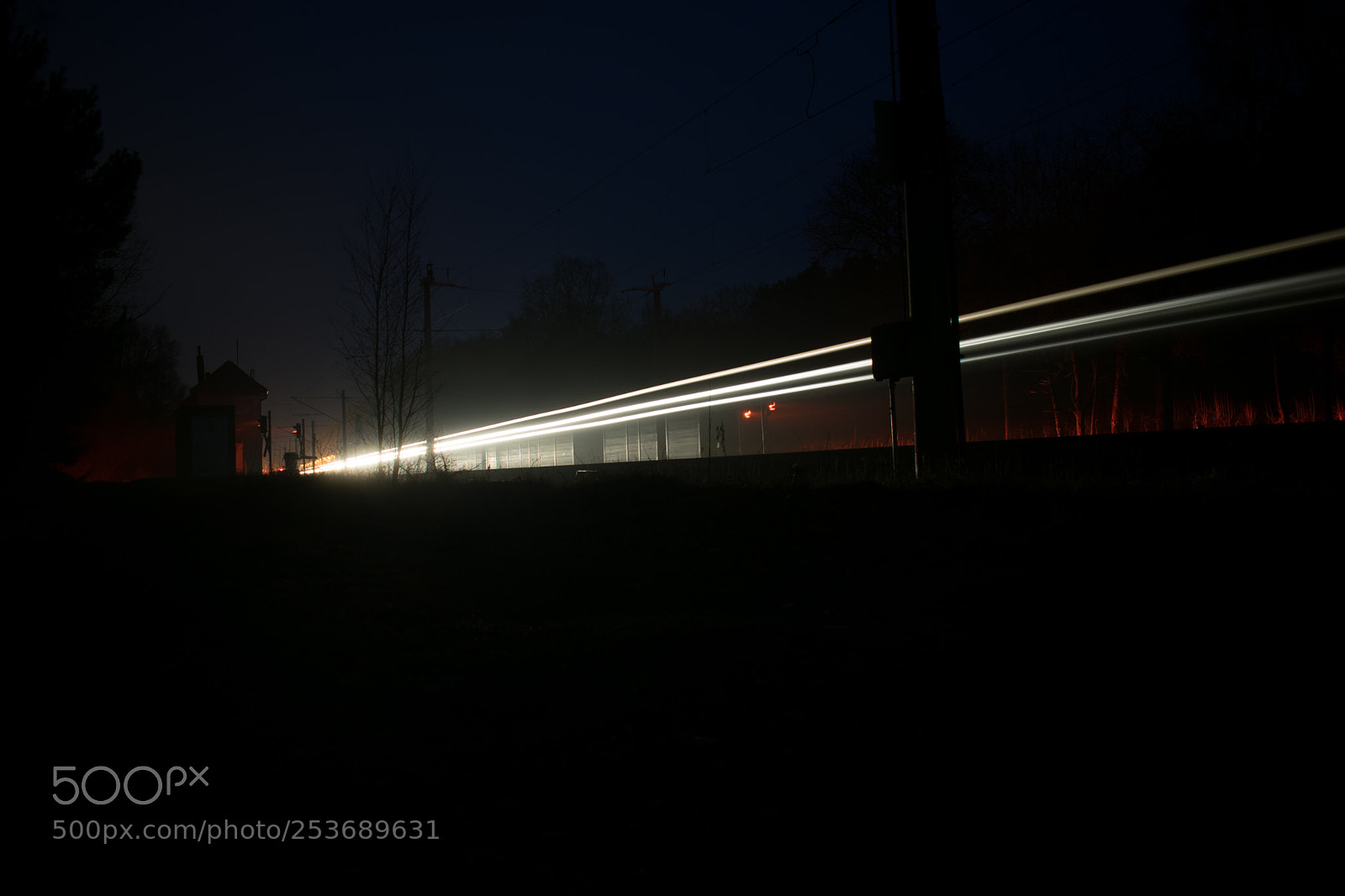 Nikon D5300 sample photo. Train at night photography