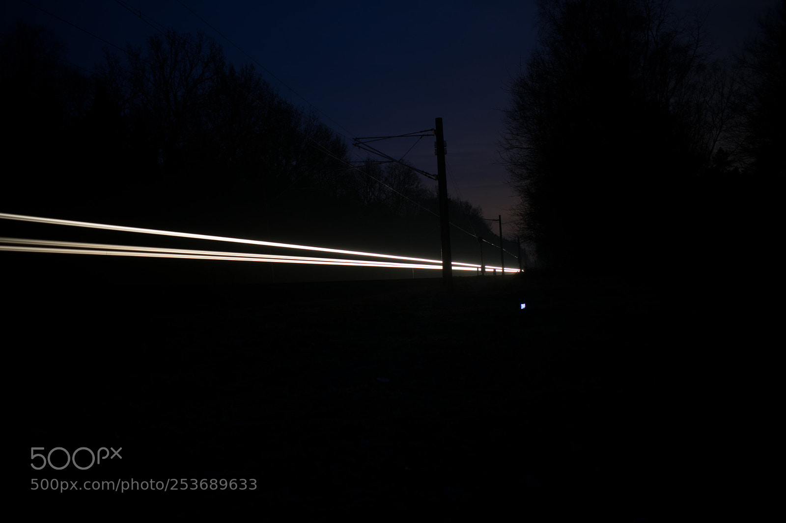 Nikon D5300 sample photo. Train at night photography