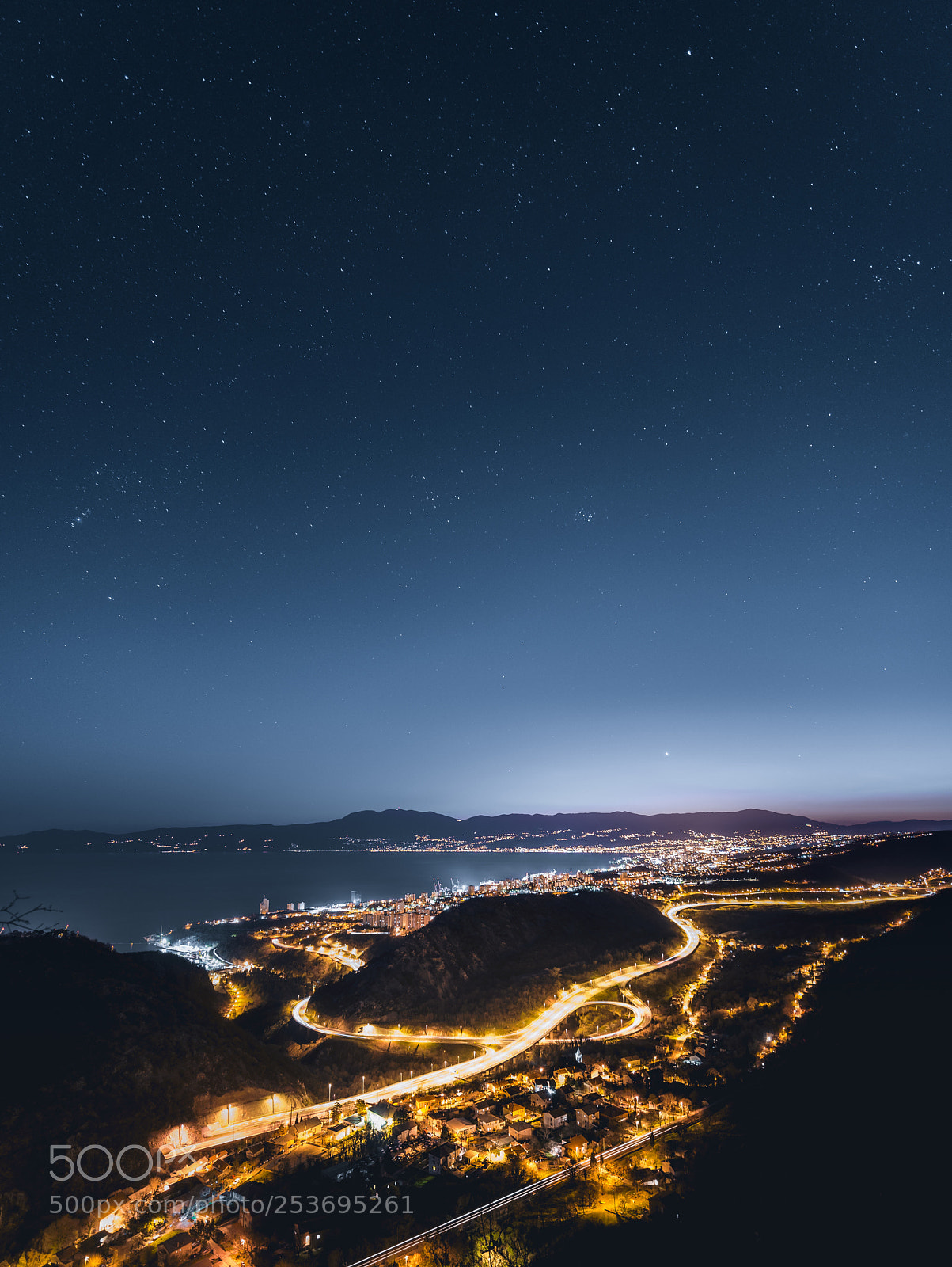 Nikon D800E sample photo. Rijeka by night photography