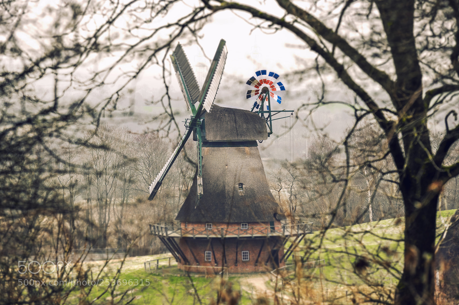 Nikon D850 sample photo. Windmill on a cloudy photography