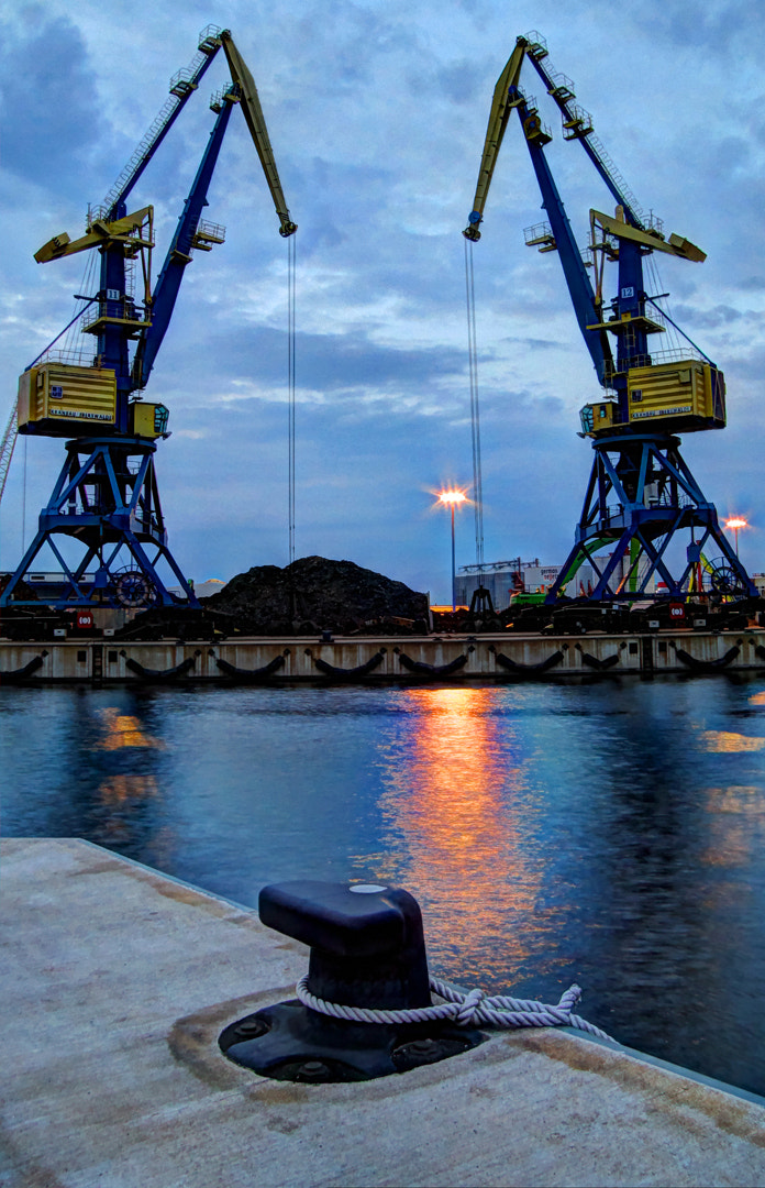Canon PowerShot SX1 IS sample photo. Cranes from wismar photography