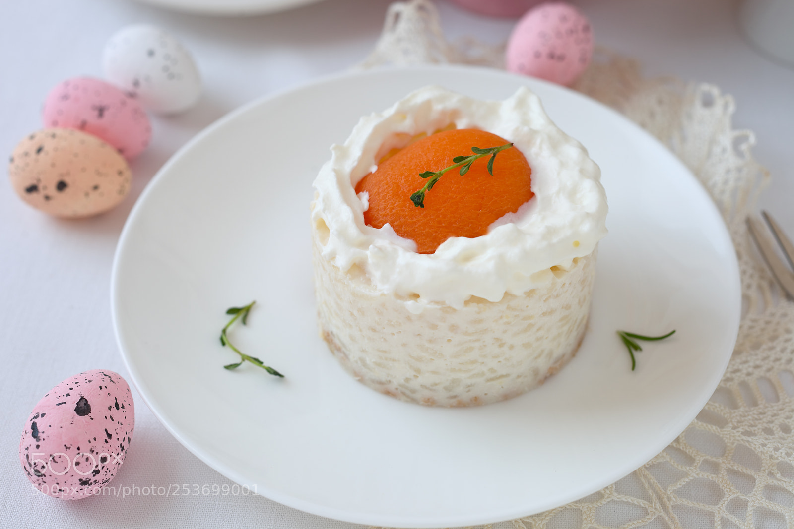 Canon EOS 5D Mark II sample photo. Apricot milk rice cake photography