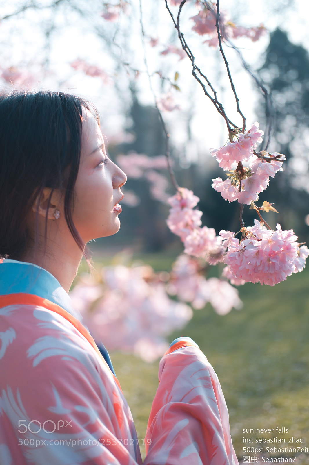 Fujifilm X-T20 sample photo. Sakura & han chinese clothing photography