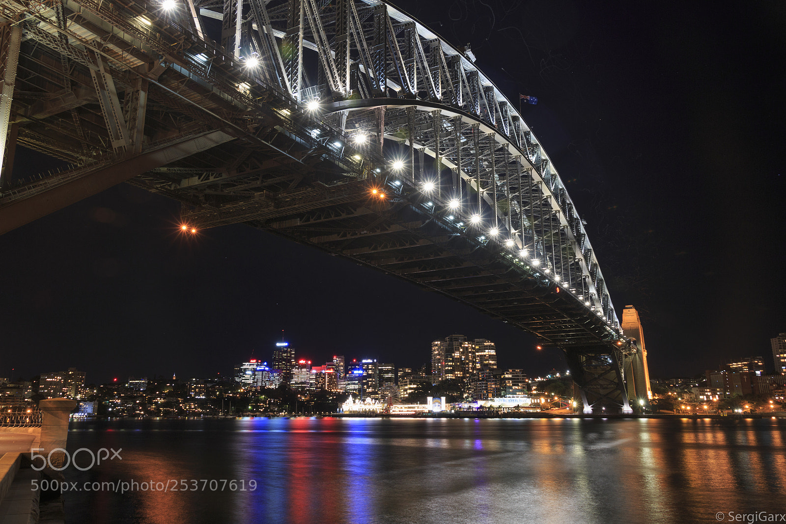 Canon EOS 70D sample photo. Harbour bridge by night photography
