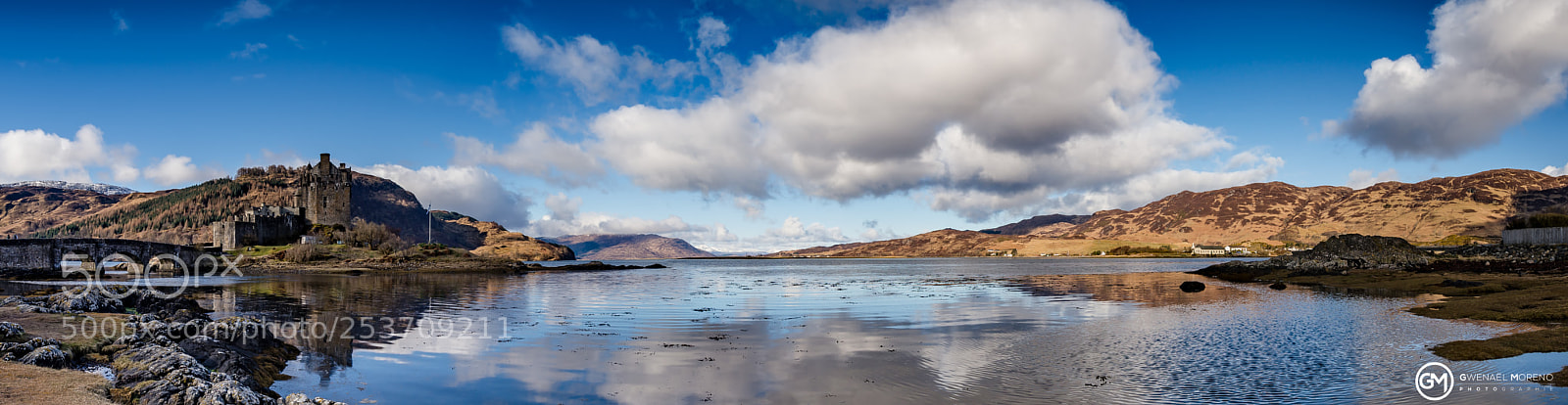 Sony SLT-A99V sample photo. Panorama eilean donan castle photography