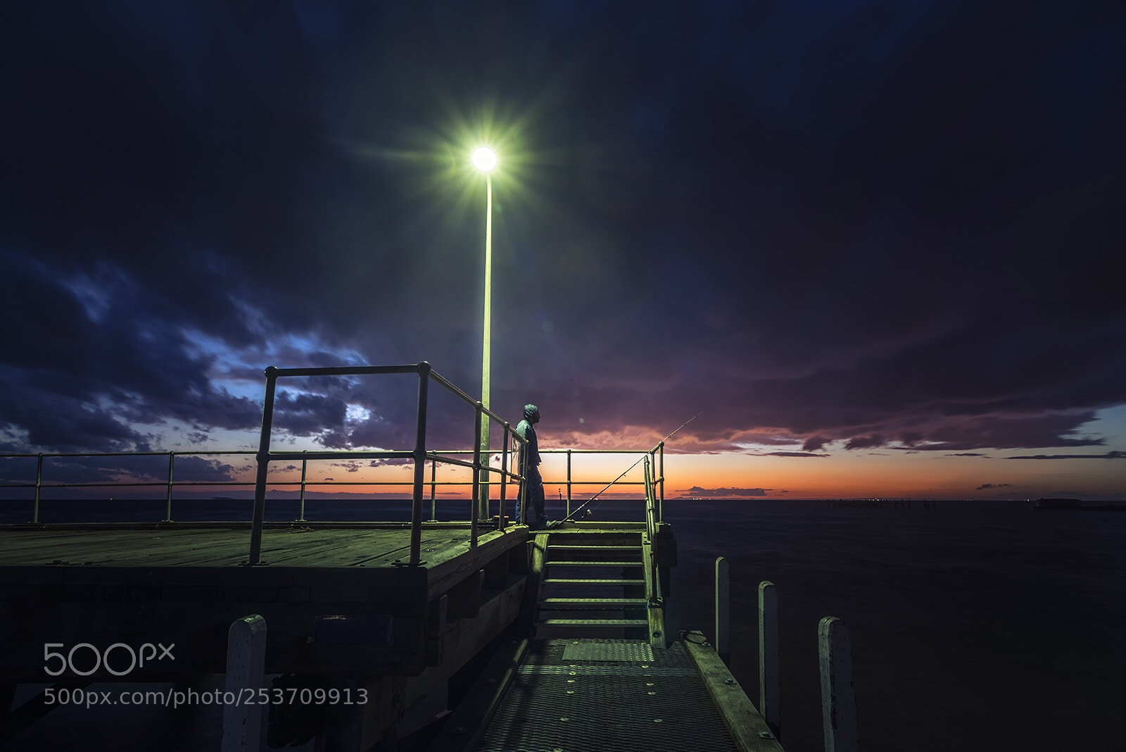 Nikon D810 sample photo. Fishing on pier  photography