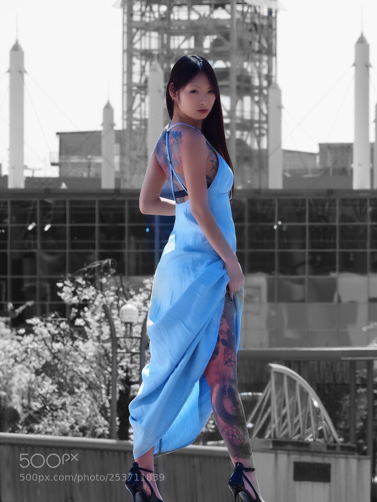 Olympus OM-D E-M1 sample photo. Tatoo girl photography