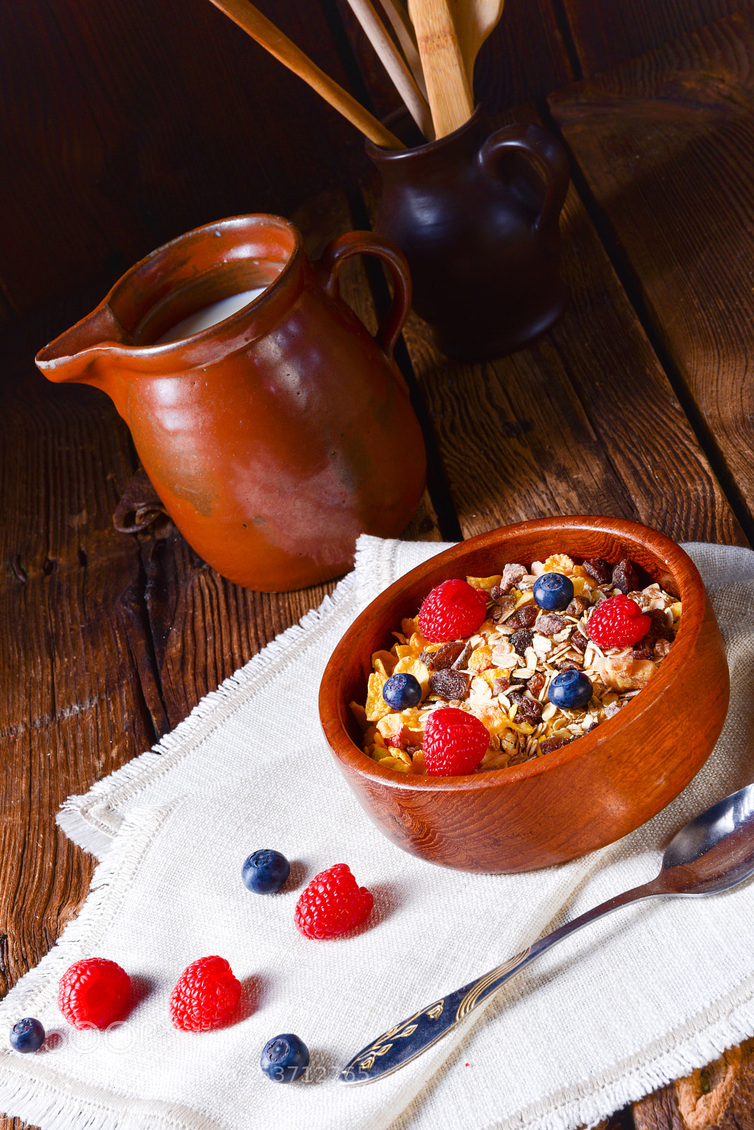 Nikon D810 sample photo. Rustic muesli breakfast with photography