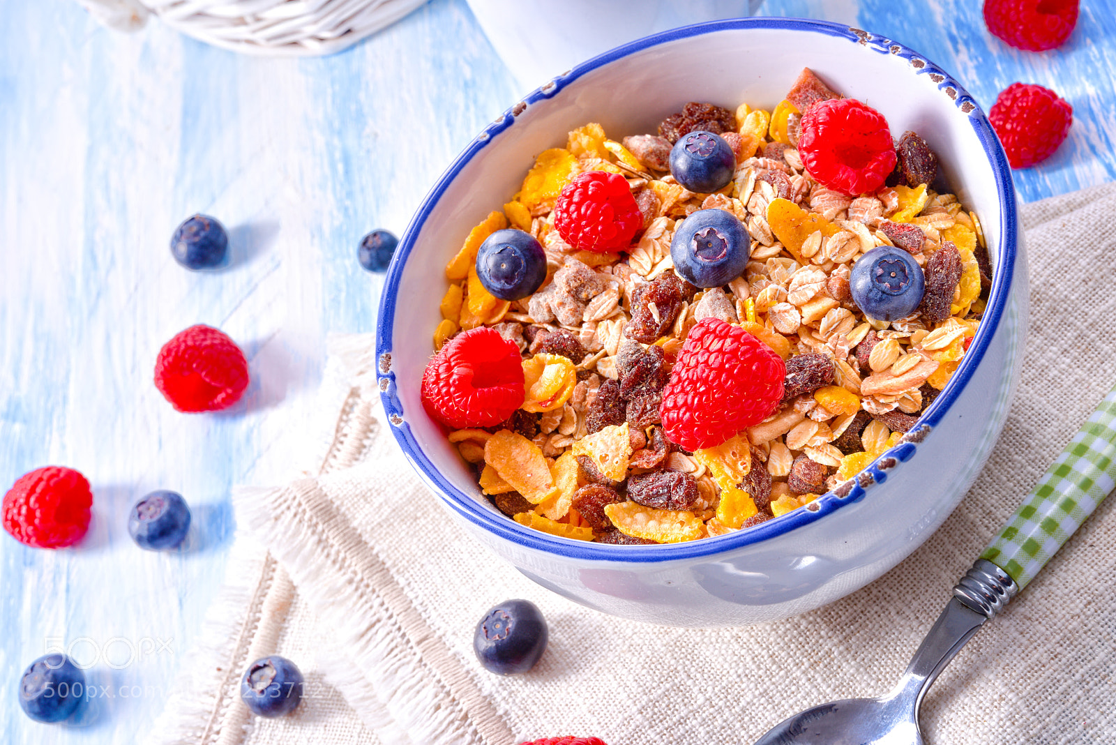 Nikon D810 sample photo. Muesli breakfast menu with photography