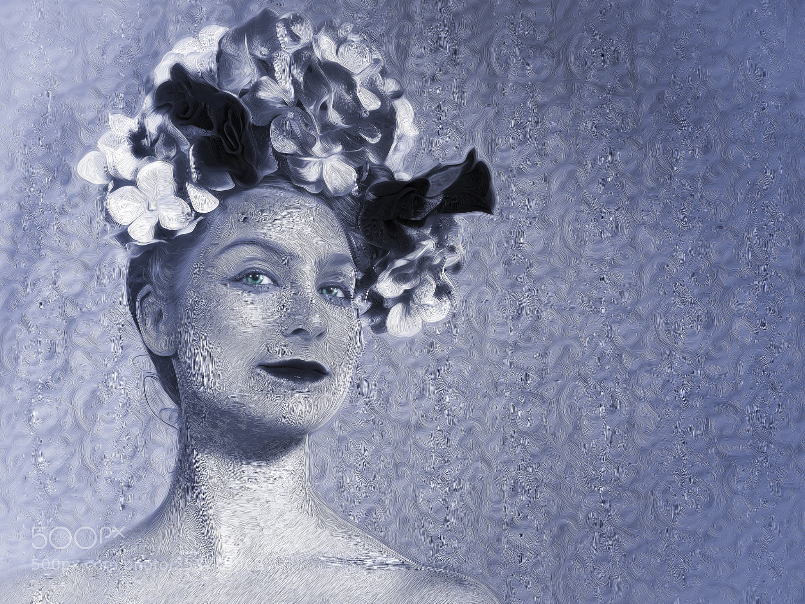Olympus OM-D E-M1 sample photo. Painted flower lady photography