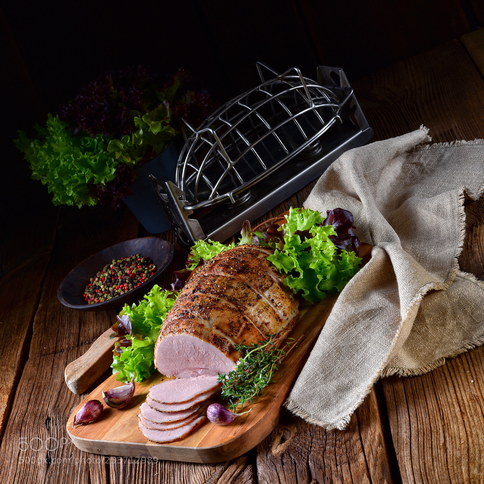 Nikon D810 sample photo. Cooked ham with colorful photography
