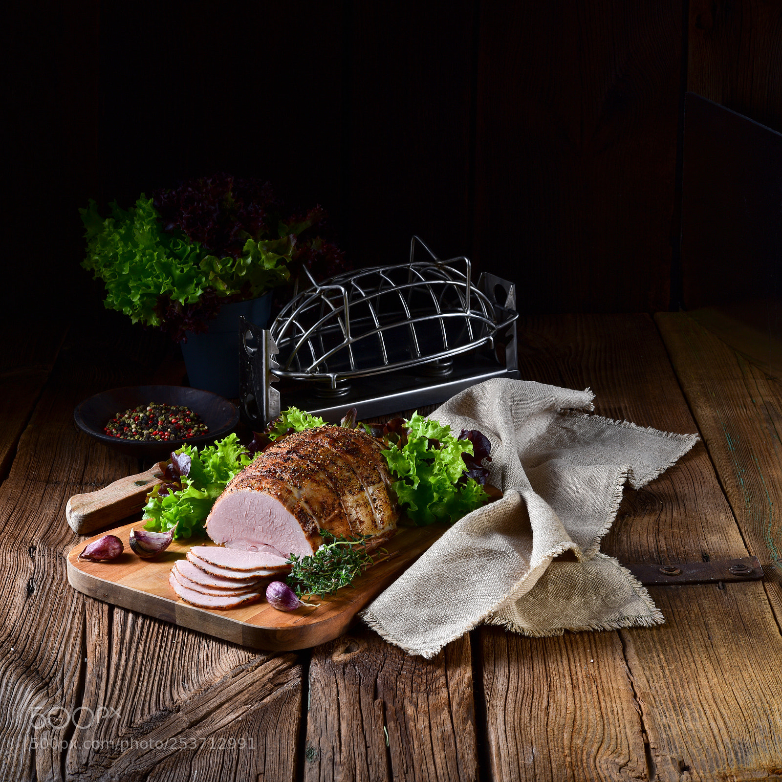 Nikon D810 sample photo. Cooked ham with colorful photography