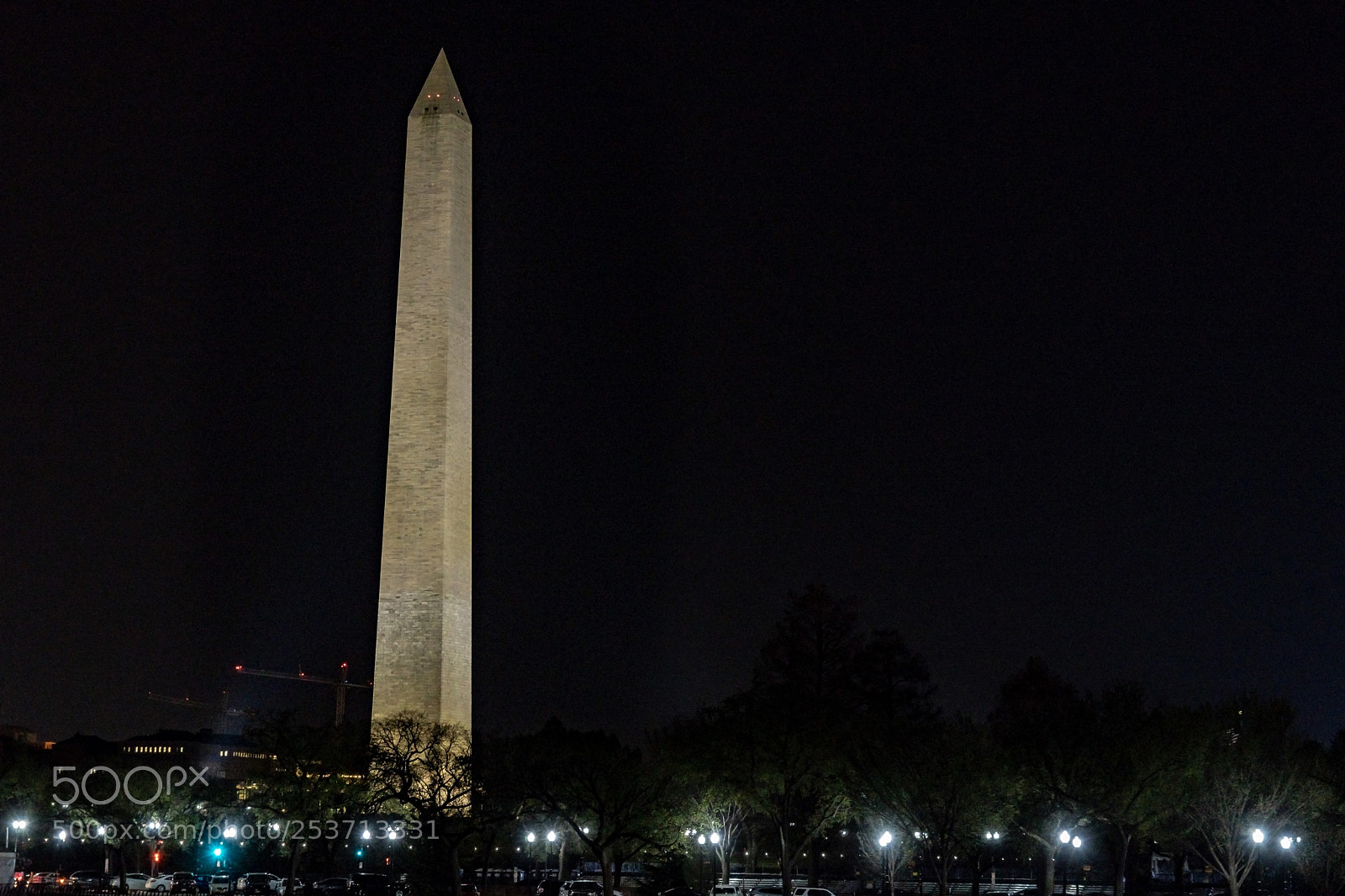 Sony a7 III sample photo. Washington monument at night photography