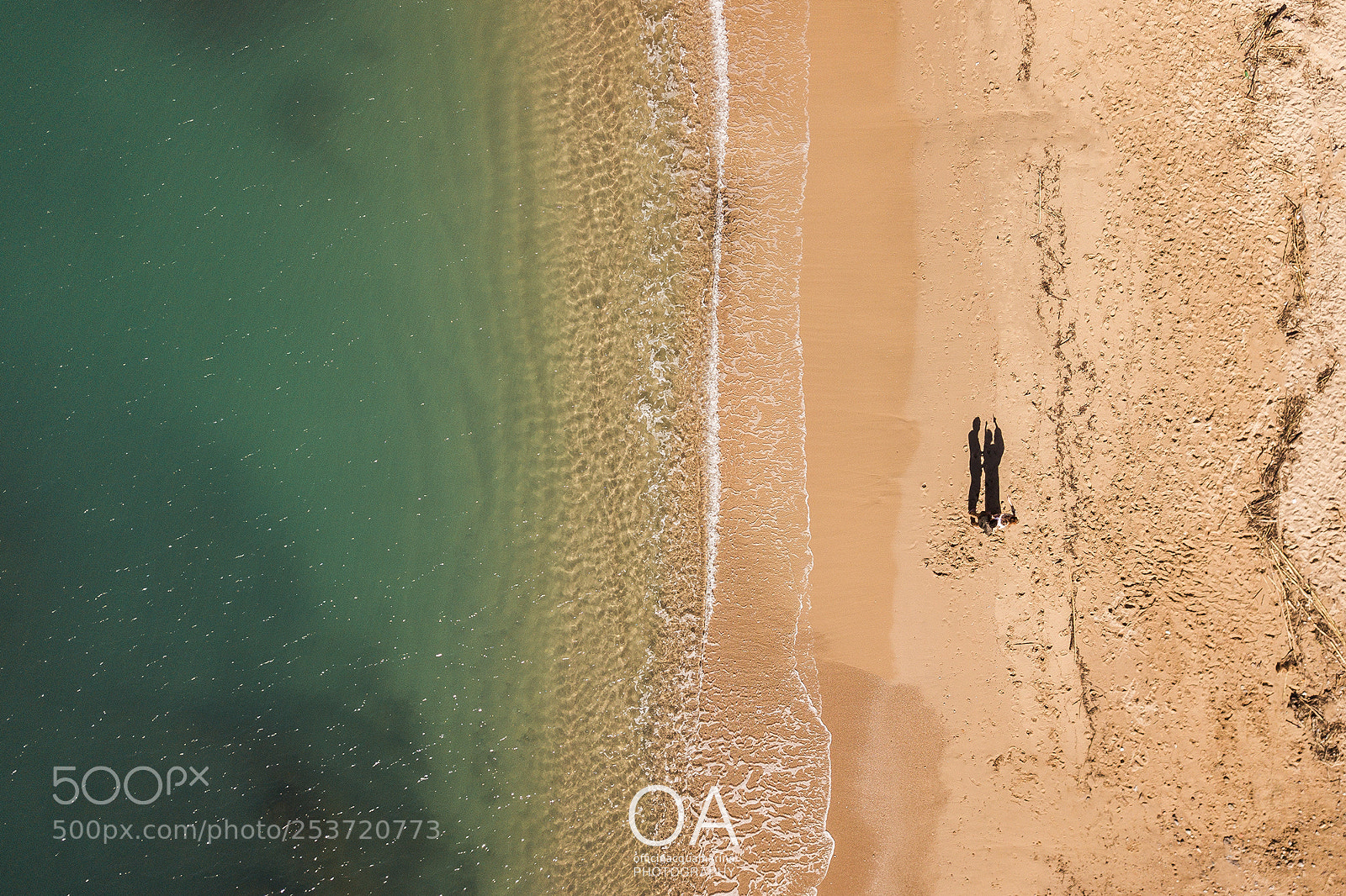 DJI FC220 sample photo. Shadows, sand and sea photography