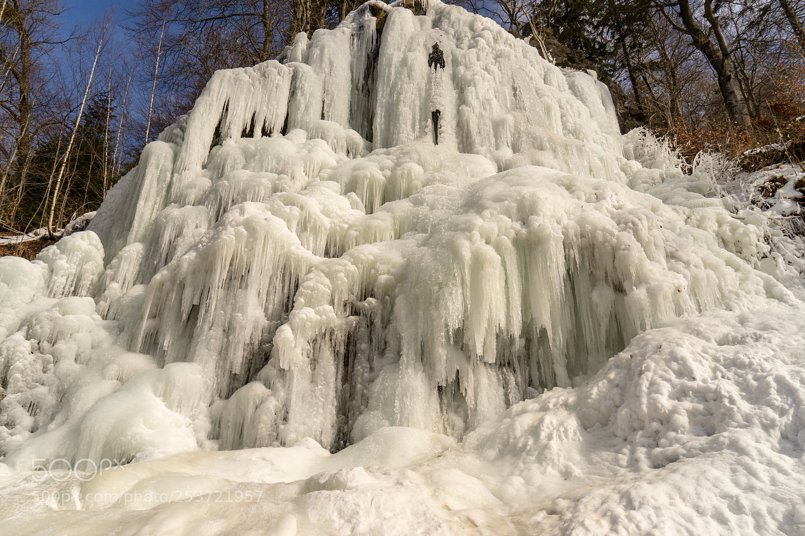 Sony a7 sample photo. Waterfall in the mountain photography