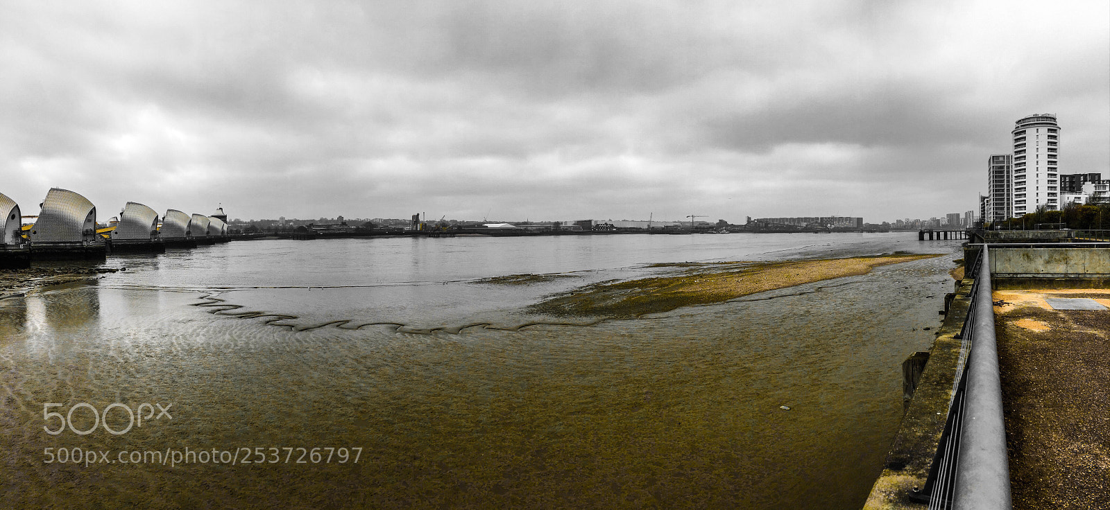 Apple iPhone SE sample photo. Thames barrier panorama photography