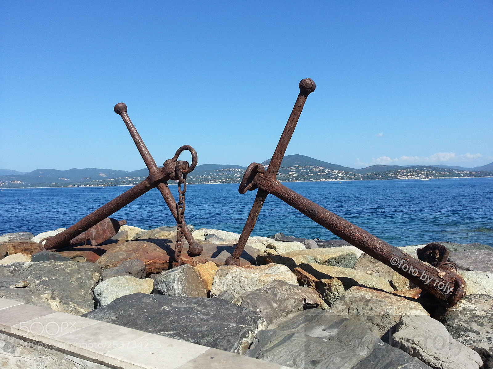 Samsung Galaxy Note2 sample photo. Anchor in saint tropez photography