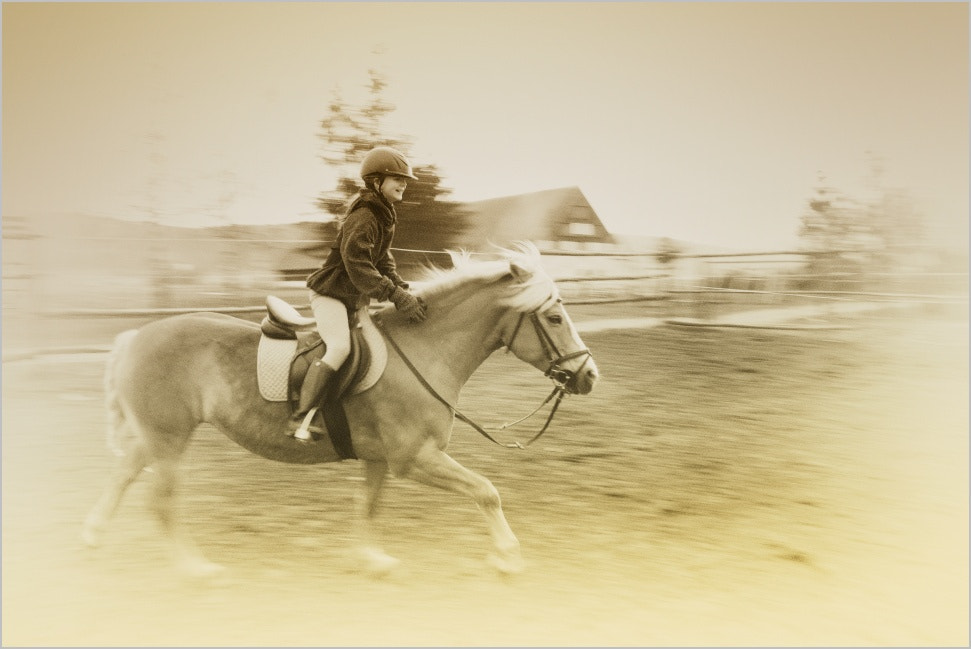 Olympus SP570UZ sample photo. Happy rider photography