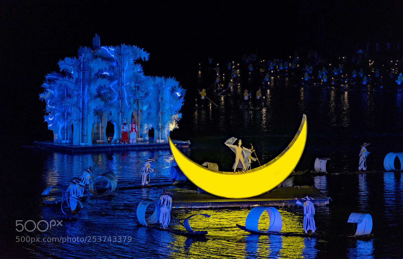 Sony a7 II sample photo. Night light show performanc photography