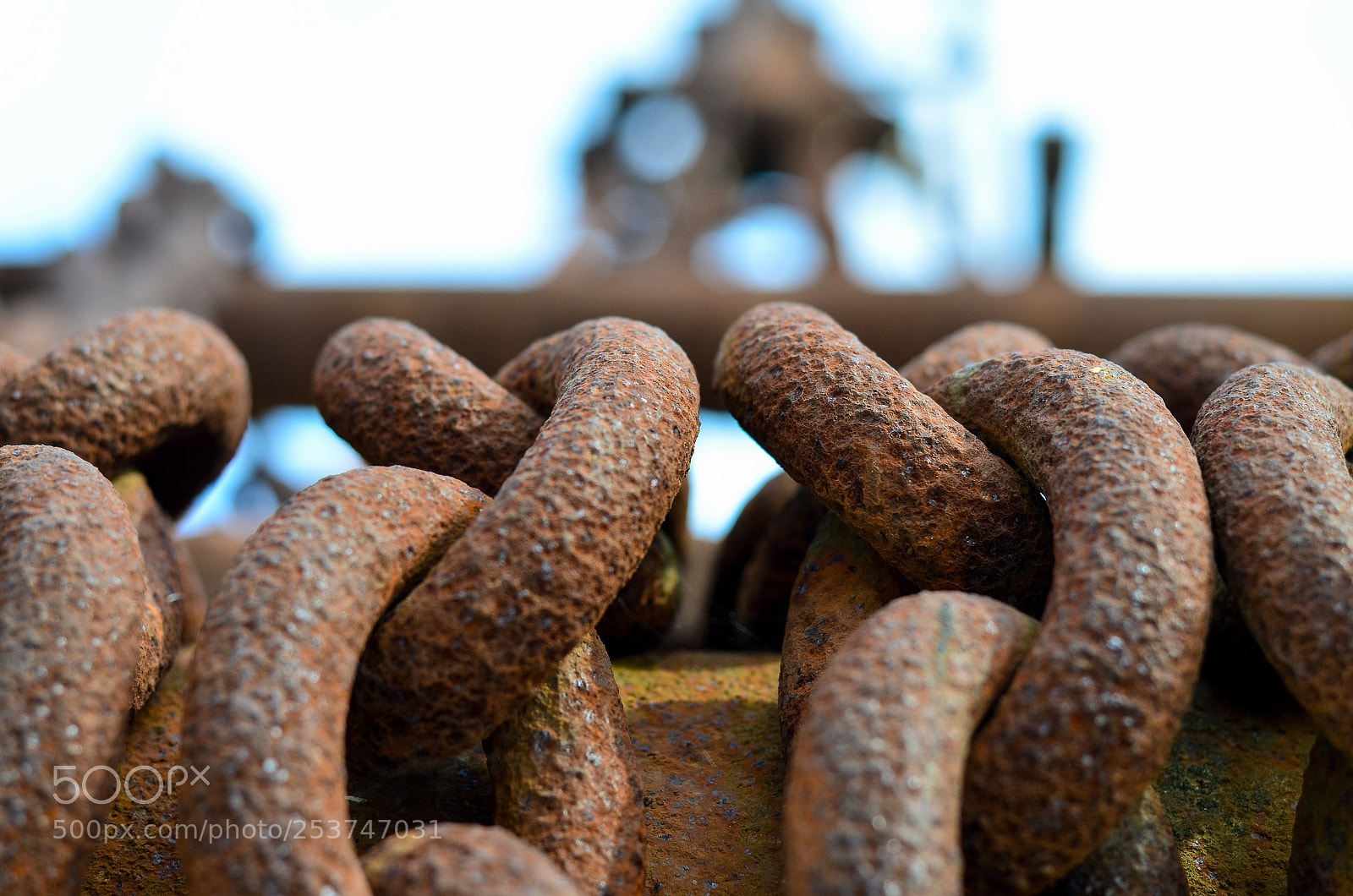 Nikon D5100 sample photo. Rusty ship chains photography
