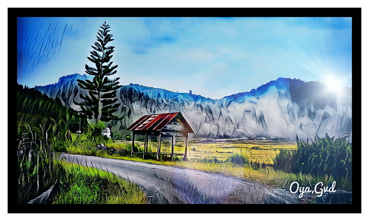 Panasonic Lumix DMC-FZ60 (Lumix DMC-FZ62) sample photo. Morning painting photography
